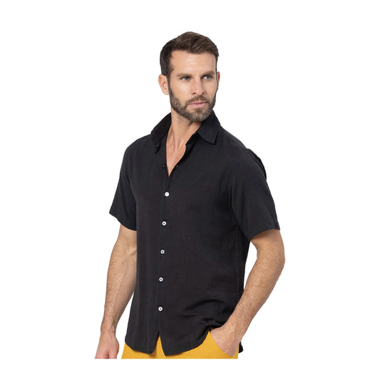Mens Linen Button Up